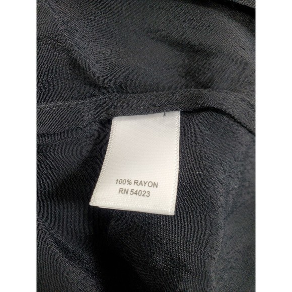 Banana Republic Black 100% Rayon Button Up Tank Top Size Small EUC - Picture 6 of 6